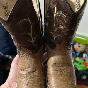 Old West Dark Brown Leather Boots